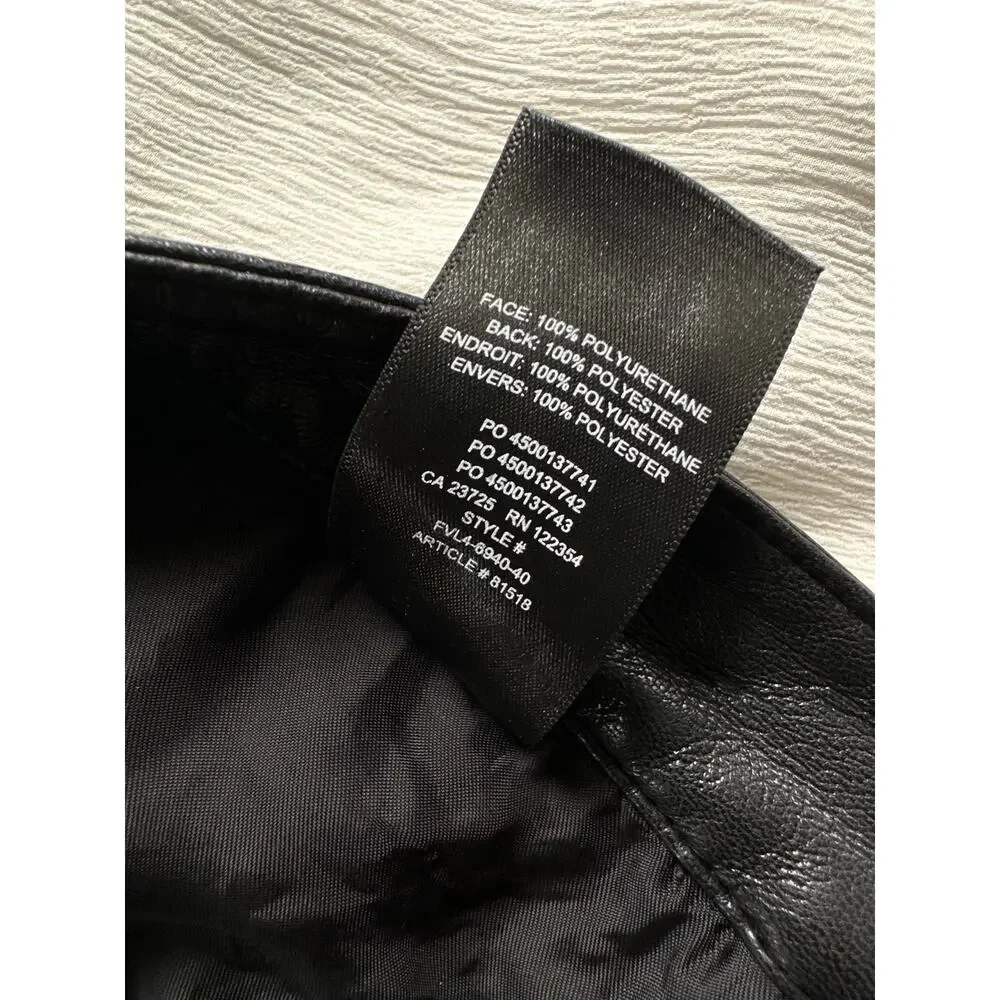 Aritzia Wilfred The Melina Black Vegan Leather Straight Leg Pant Size 10 - Picture 9 of 12